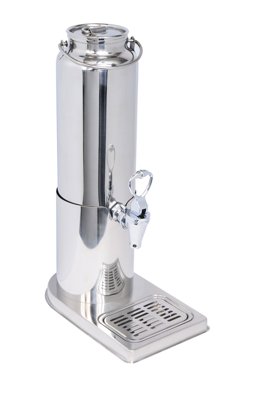 Eastern Tabletop 7592CP 2 Gallon Copper Coated Stainless Steel Hot Beverage  Dispenser with Acrylic Container and Fuel Shelf