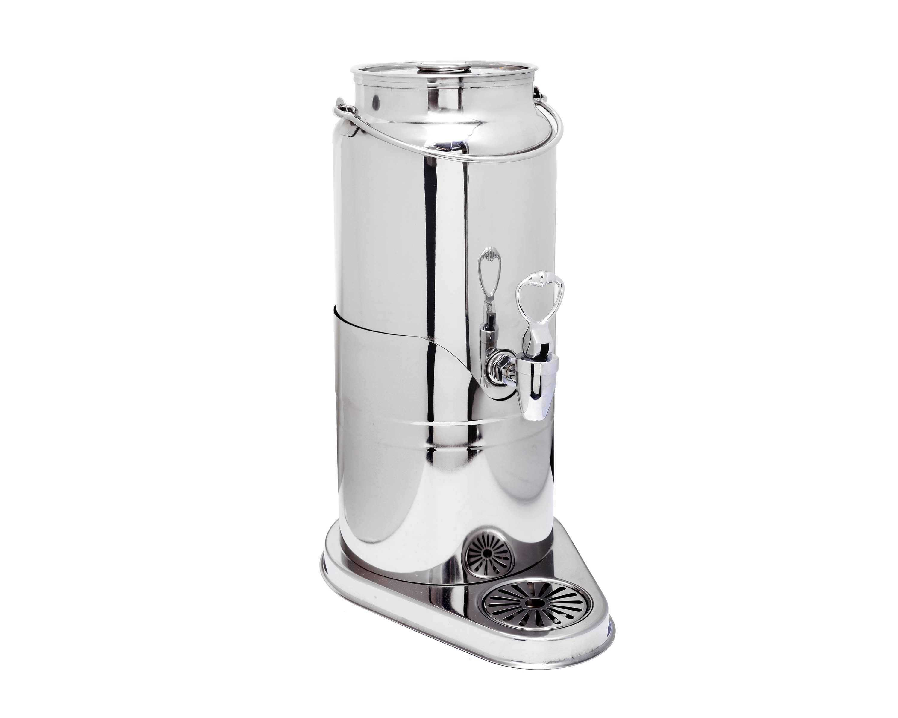 Eastern Tabletop 7561 3 Qt. Stainless Steel Milk Dispenser with Central Ice  Chamber