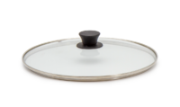 Eco Serve Round Non-Stick Aluminum Dish Glass Lid - Small - 11.6" x 11.6" x 2.8"