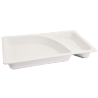 Eco Serve GN Split Porcelain Dish - Large Side 145 fl oz. Small Side 59 fl oz.