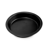 Eco Serve Round Pearl Black Neo Fusion Porcelain Dish - 15.4" diameter x 2 ⅗"H